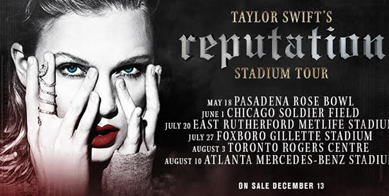 reputation Stadium Tour – Second Dates Added