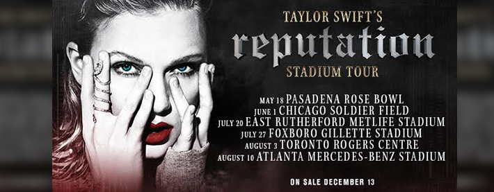reputation Stadium Tour – Second Dates Added