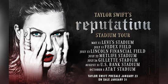 Taylor Announces Additional Reputation Tour Dates