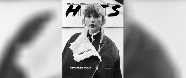 Taylor on the cover of Hits Magazine