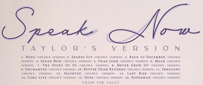 Taylor Reveals ‘Speak Now (Taylor’s Version)’ Track List